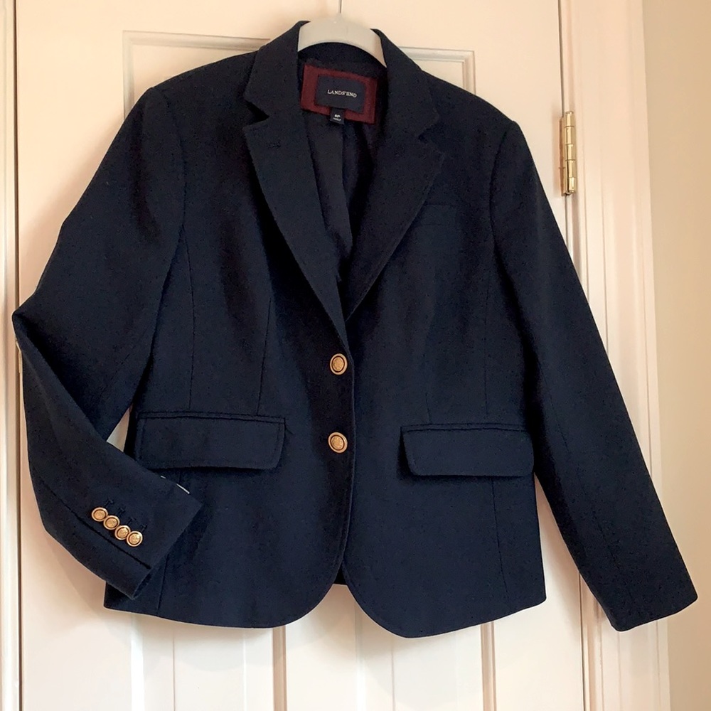 🌟HP🌟Lands’ End Navy Blazer 8P EUC